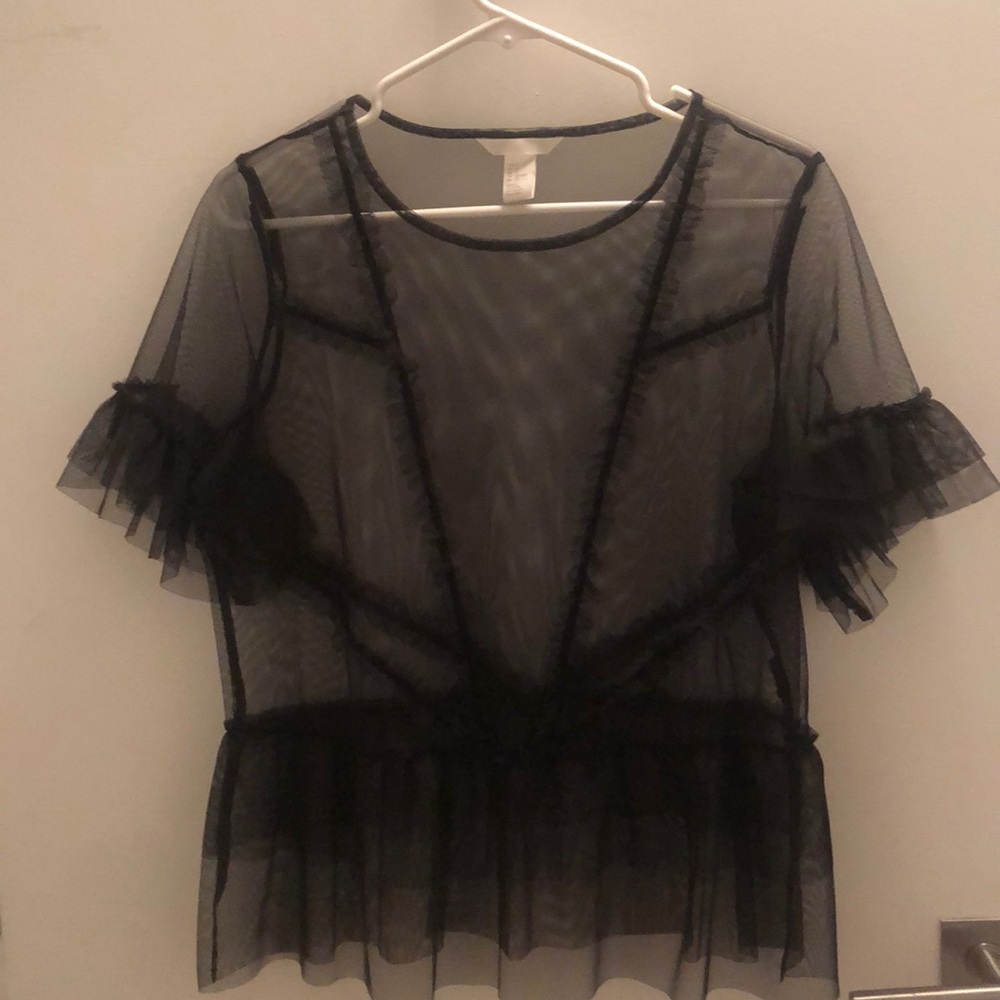 Black Mesh Top